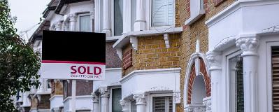 Sold sign outside London apartment