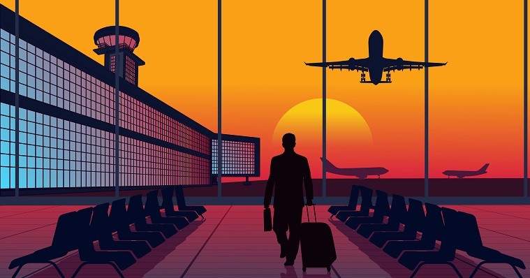 Businessman in airport
