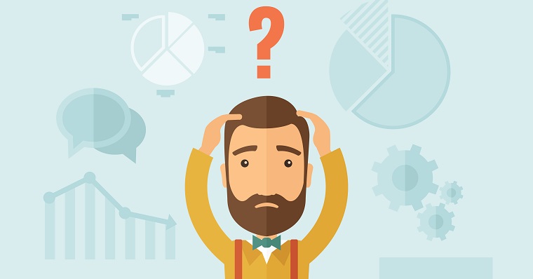 Confused businessman