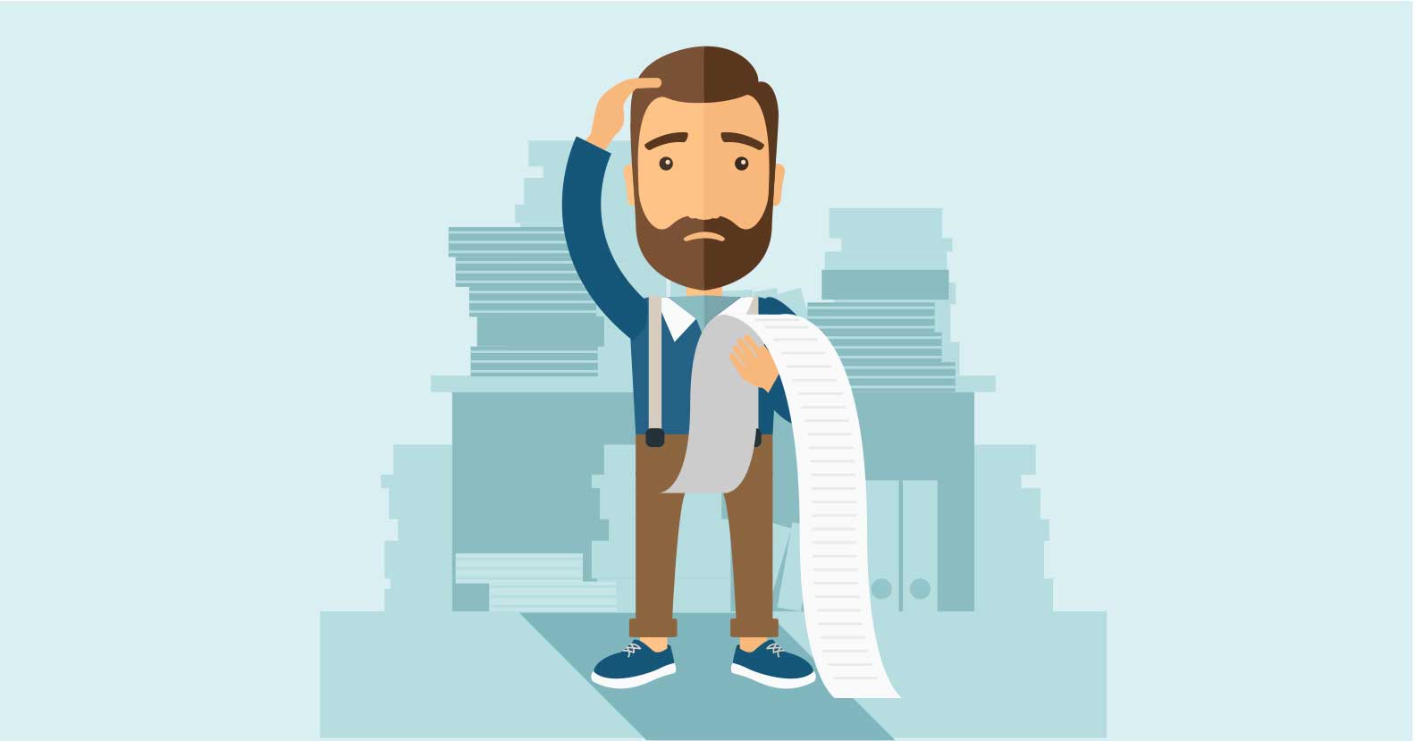Confused businessman