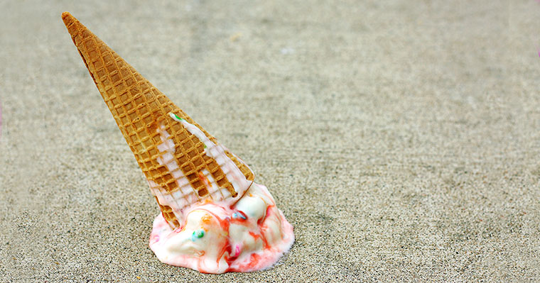 Dropped ice cream