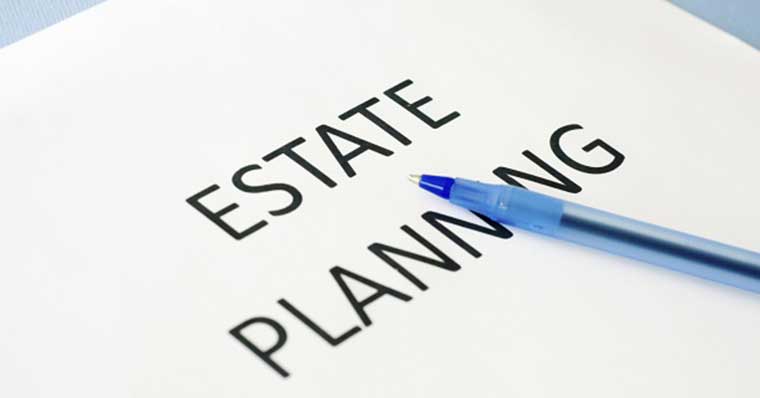 Estate planning document with pen Estate planning document with pen