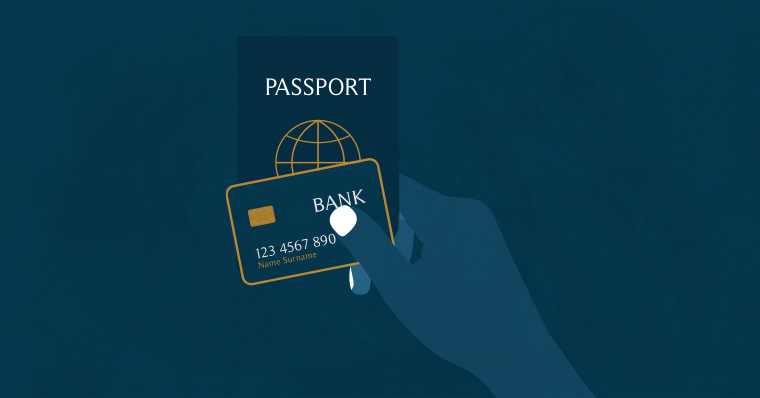 person holding a passport