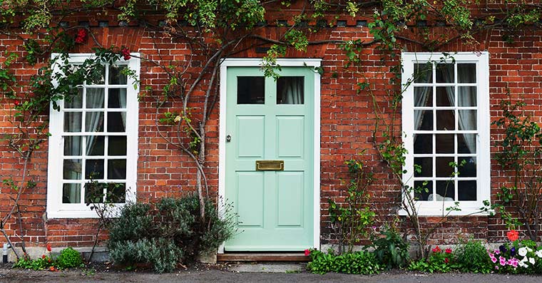 Front view of a London house