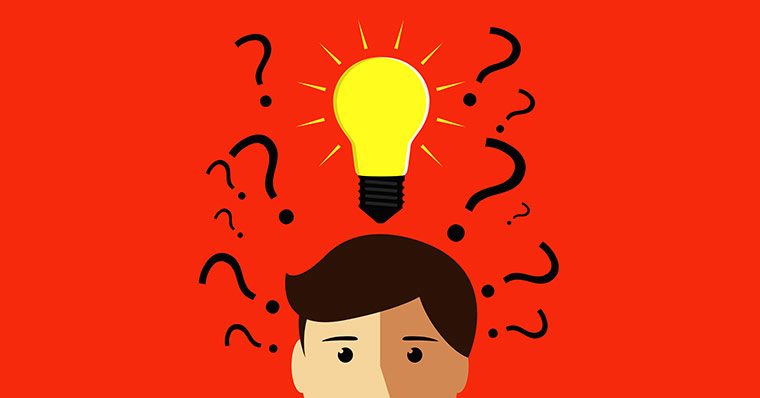 Man having a light-bulb moment