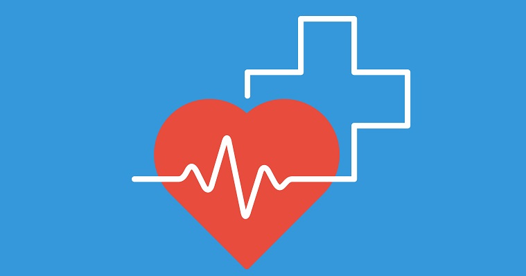 Medical cross and heart