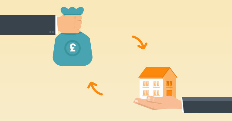 Money for house illustration