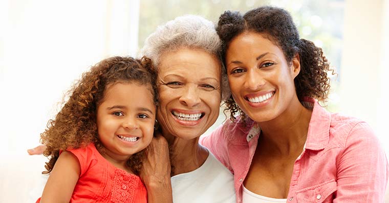 mother daughter and grandmother