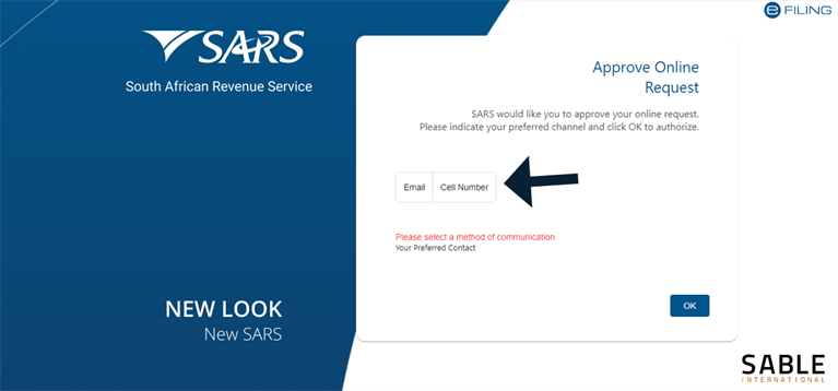 how to get sars tax number via email