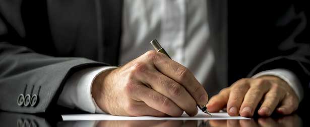Signing a document