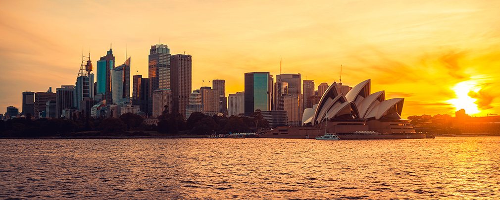 Sydney cityscape from across the bay