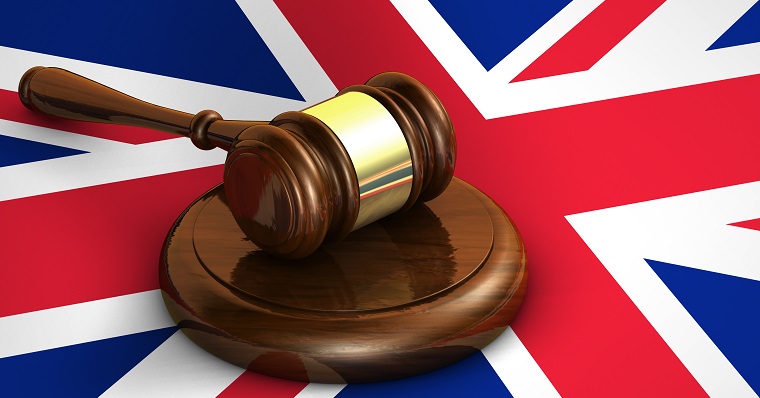 uk flag and gavel