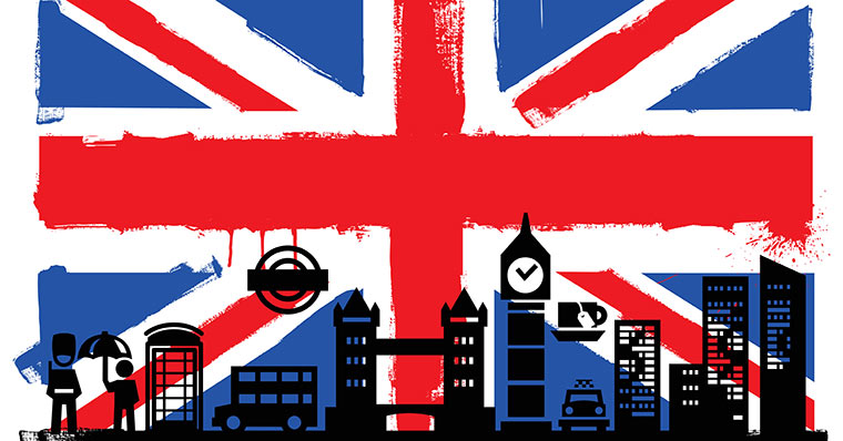 UK flag silhouette