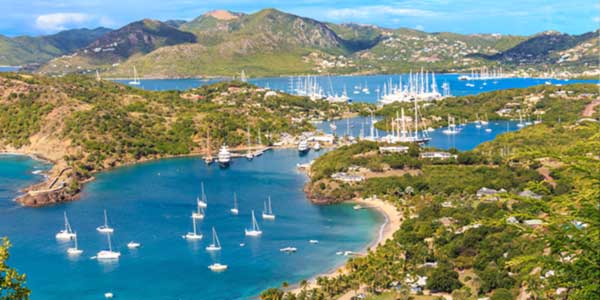 Aerial view of Antigua Bay Aerial view of Antigua Bay
