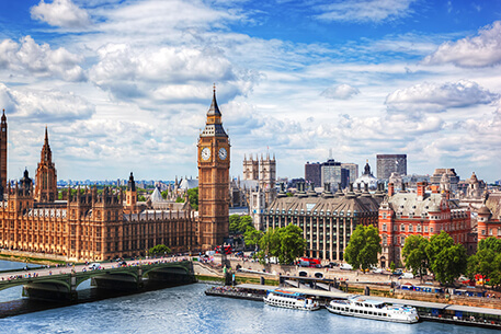 View of central London A cityscape of central London