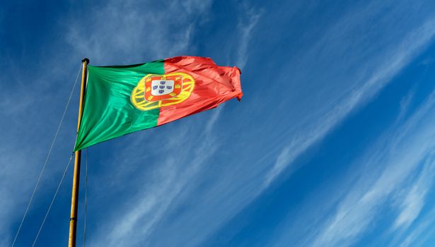 Portugese flag on pole